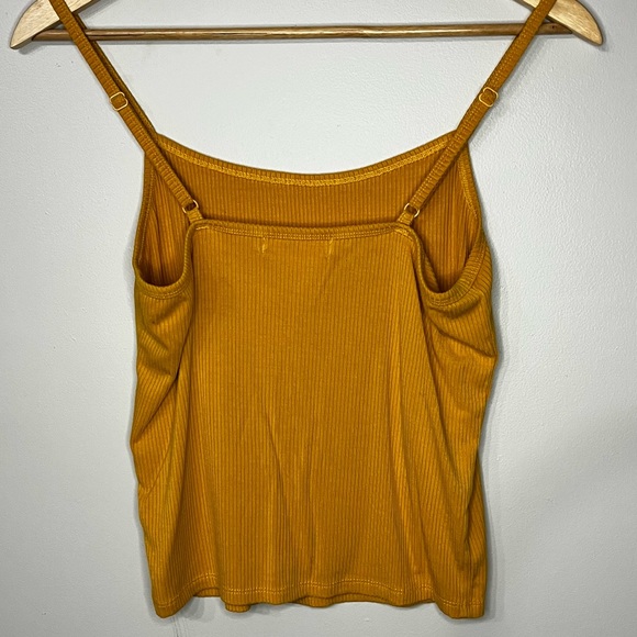 #135 SWS Essentials Gold Ribbed Cropped Tank with Adjustable Straps - Picture 4 of 7
